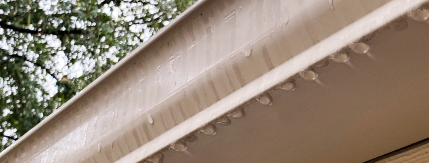 Raindrops On Gutter